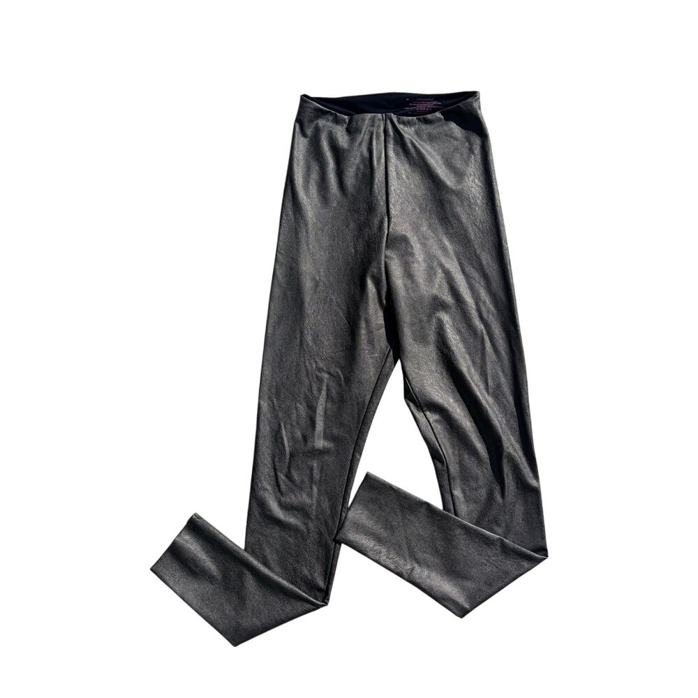 Commando Gunmetal Faux Leather High Waist Leggings M